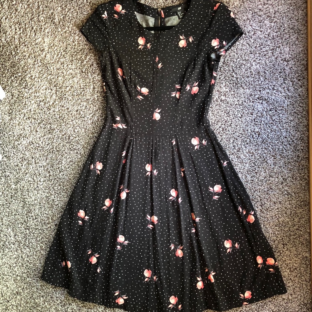 B&W Floral Dress